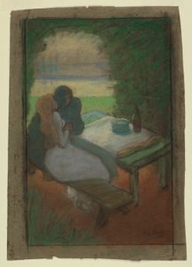 Liefhebbers in een Prieel door Henri Gabriel Ibels