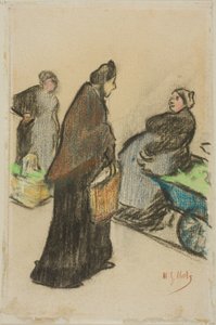 Marktvrouwen door Henri Gabriel Ibels