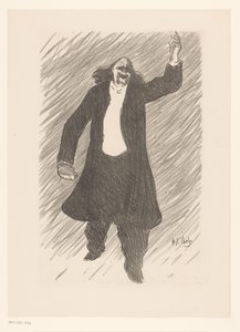 Portret van de chansonnier Marcel Legay