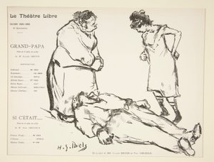 Programma van het Vrije Theater: Grootvader door Henri Gabriel Ibels
