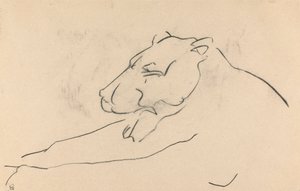 Liggende leeuwin door Henri Gaudier Brzeska