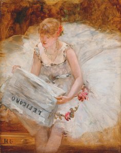 Ballerina leest Le Figaro