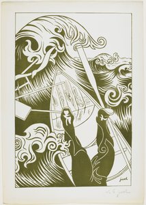 La Vague (De Golf) 1894 door Henri Gustave Jossot