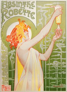 Voedsel en Drank. Absinthe Robette. Poster door Henri Privat Livemont, België