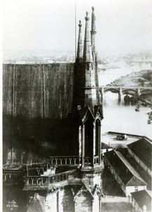 Uitzicht op de Kathedraal van Notre-Dame in Parijs en de Rivier de Seine, ca. 1853 door Henri Jean Louis Le Secq