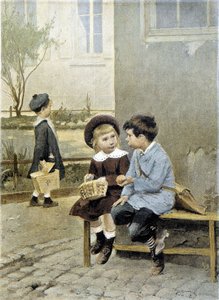School: vrije uitwisseling - Geoffroy door Henri Jules Jean Geoffroy