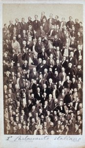 Het eerste Italiaanse parlement 1861 door Henri Le Lieure