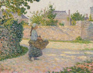 Boerenmeisje Keert Terug naar het Dorp, 1893 door Henri Lebasque