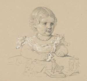Portret van een Kind door Henri Lehmann