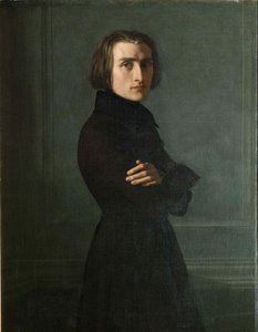 Portret van de componist Franz Liszt 1811-1886, 1839 door Henri Lehmann