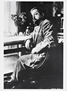 Portret van de Franse componist en pianist Claude Debussy door Henri Manuel