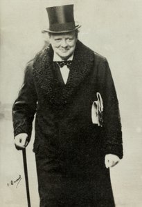 Portret van Winston Churchill (foto) door Henri Manuel