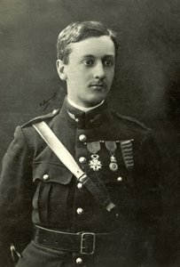 Portret van vliegenier Georges Guynemer (foto) door Henri Manuel