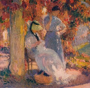 Naaiscène onder de Pergola bij Marquayrol, 1902, ca. 1932 door Henri Martin