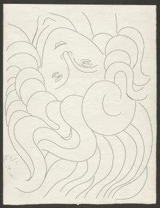 Enkele sonnetten: "Met haar zuivere nagels...", plaat 25 uit Poesies de Mallarmé door Henri Matisse