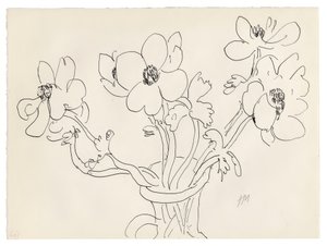 Anémones in een vaas door Henri Matisse