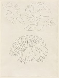 Autre Eventail, de Mademoiselle Mallarmé, plaat 21 uit Poesies de Mallarmé door Henri Matisse