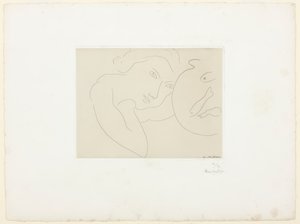 Hangende kop en vissenkom door Henri Matisse