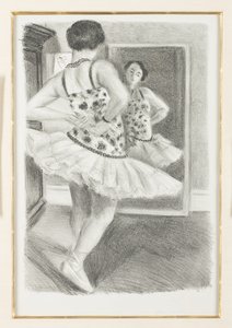 Danser weerspiegeld in de spiegel door Henri Matisse