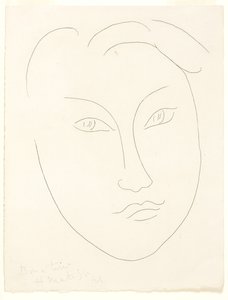 Gezicht van een jonge jongen door Henri Matisse