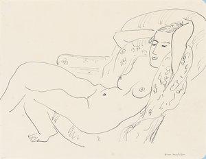 Vrouwelijk naakt, armen omhoog door Henri Matisse