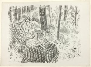 Meisje op een chaise door Henri Matisse