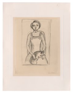 Meisje met een kat door Henri Matisse