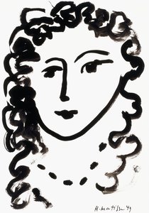 Hoofd van een vrouw door Henri Matisse