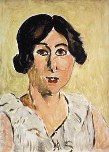 Kop met gezwarte ogen (Lorette, ca.1917 (olieverf op paneel) door Henri Matisse