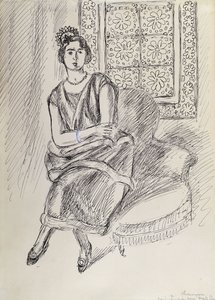 Henriette en Moucharabieh Venster door Henri Matisse