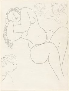 Le Sonneur, plaat acht uit Poesies de Mallarmé door Henri Matisse