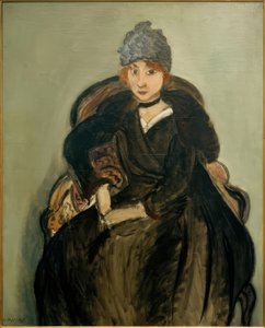 Margriet met een blauwe hoed door Henri Matisse