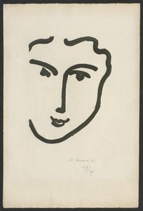 Nadia met de opgewekte glimlach door Henri Matisse