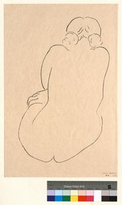 Naakt zittend, gezien van achteren door Henri Matisse