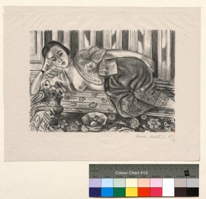 Odalisk in een rode satijnen broek door Henri Matisse