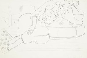 Odalisque dambord, kussen door Henri Matisse