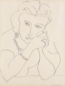 Portret van een vrouw door Henri Matisse