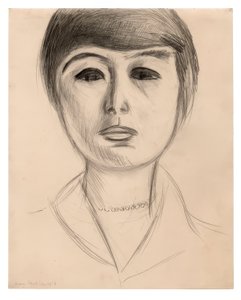 Portret van een jonge vrouw (Elsa Glaser) door Henri Matisse