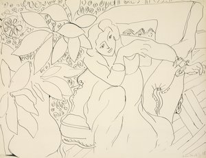 Zittende vrouw door Henri Matisse