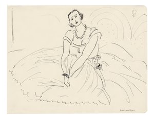 Zittende vrouw met rok door Henri Matisse