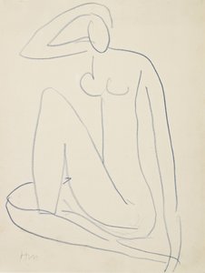 Zittende vrouwenfiguur door Henri Matisse