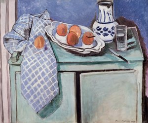 Stilleven op een groen dressoir door Henri Matisse