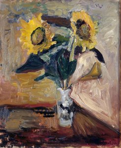 Zonnebloemen in een vaas door Henri Matisse