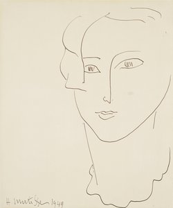Hoofd vrouw door Henri Matisse