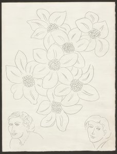 De bloemen, plaat zes uit Poesies de Mallarmé door Henri Matisse