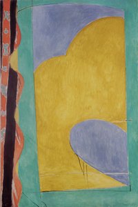 Het gele gordijn, ca. 1915 (olieverf op doek) door Henri Matisse