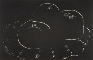 Drie appels en een bord door Henri Matisse