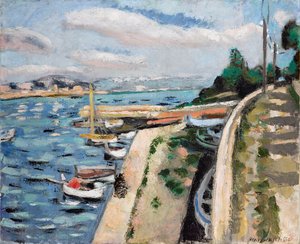 Gezicht op Antibes, c.1925 (olieverf op doek) door Henri Matisse