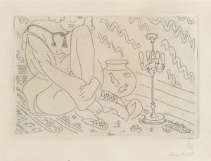 Vrouw zittend in een interieur door Henri Matisse
