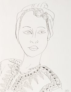 Vrouw met tulband door Henri Matisse